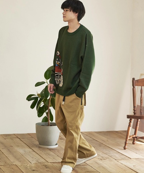 【セール】Duckster/ダックスター ジャガードニットセーター（BAGGY CAR）（ニット/セーター）｜go slow caravan（ゴースローキャラバン）