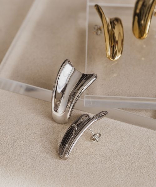 JEANASIS（ジーナシス）の「【ステンレス】ヘンケイピアス/253480（ピアス（両耳用）・レディース・シルバー/ゴールド・FREE）」の10枚目の写真