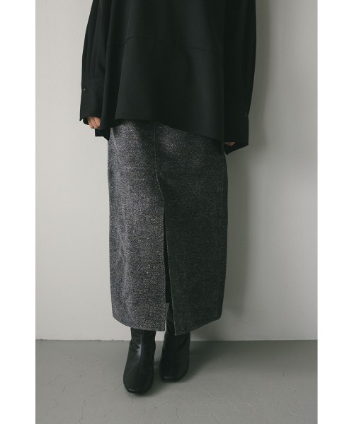 STYLEMIXER（スタイルミキサー）の「フロントスリットツイードスカート（スカート・レディース・グレー/ブラック/レッド・SMALL/MEDIUM）」の16枚目の写真