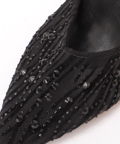 Lace Ladies(レースレディース)の「ストラップ付き サイドオープン ビジュー ピンヒール パンプス(パンプス・レディース・ベージュ/ブラック・22.5cm/23cm/23.5cm/24cm/24.5cm)」の20枚目の写真