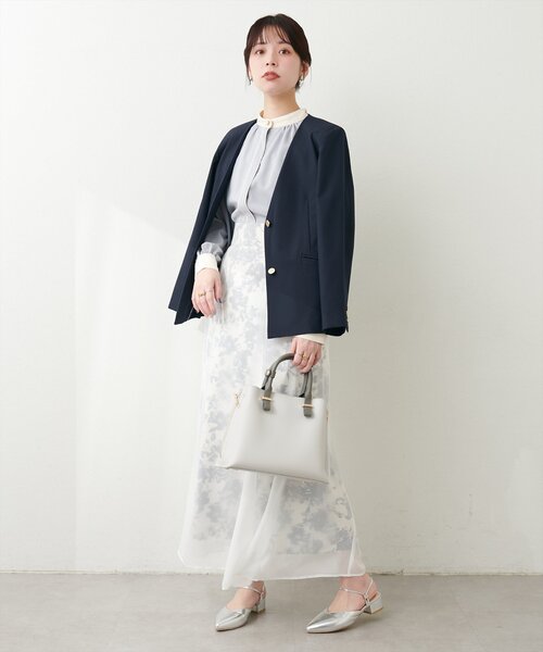 natural couture（ナチュラルクチュール）の「【WEB限定】osono長さ変えれるシアー重ねスカート（スカート・レディース・オフホワイト/ブルー/ブラック・FREE）」の16枚目の写真