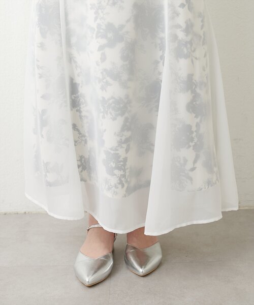 natural couture（ナチュラルクチュール）の「【WEB限定】osono長さ変えれるシアー重ねスカート（スカート・レディース・オフホワイト/ブルー/ブラック・FREE）」の5枚目の写真