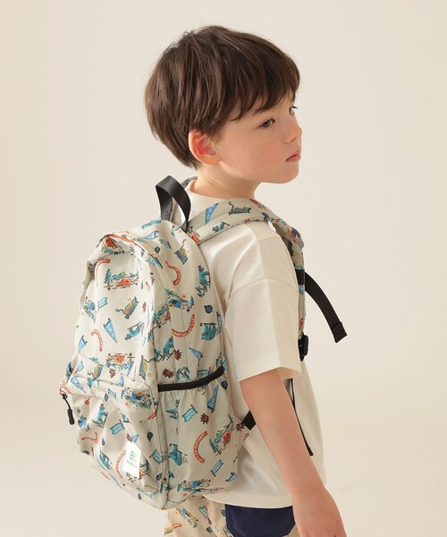 BEAMS mini（ビームスミニ）の「カラー デイパック 2025SS（バックパック/リュック・キッズ・ベージュ/ピンク/グリーン・ONE SIZE）」の8枚目の写真
