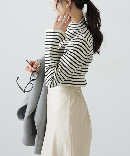 FREE'S MART（フリーズマート）の「◆〈洗える〉マシンウォッシャブルボトルネックリブニット（ニット/セーター・レディース・ホワイト/グレー/ピンク/ホワイト系その他・FREE）」の20枚目の写真