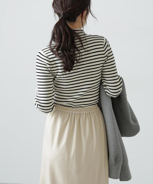 FREE'S MART（フリーズマート）の「◆〈洗える〉マシンウォッシャブルボトルネックリブニット（ニット/セーター・レディース・ホワイト/グレー/ピンク/ホワイト系その他・FREE）」の19枚目の写真