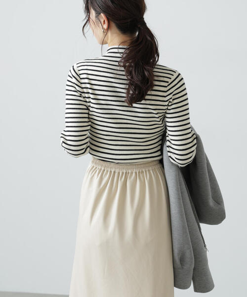 FREE'S MART（フリーズマート）の「◆〈洗える〉マシンウォッシャブルボトルネックリブニット（ニット/セーター・レディース・ホワイト/グレー/ピンク/ホワイト系その他・FREE）」の16枚目の写真