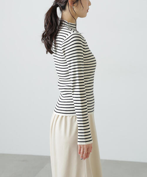 FREE'S MART（フリーズマート）の「◆〈洗える〉マシンウォッシャブルボトルネックリブニット（ニット/セーター・レディース・ホワイト/グレー/ピンク/ホワイト系その他・FREE）」の14枚目の写真