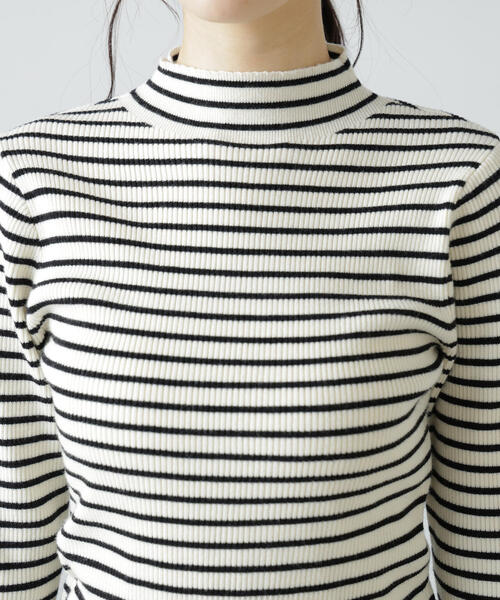 FREE'S MART（フリーズマート）の「◆〈洗える〉マシンウォッシャブルボトルネックリブニット（ニット/セーター・レディース・ホワイト/グレー/ピンク/ホワイト系その他・FREE）」の12枚目の写真