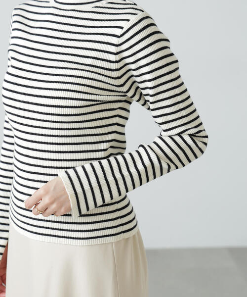 FREE'S MART（フリーズマート）の「◆〈洗える〉マシンウォッシャブルボトルネックリブニット（ニット/セーター・レディース・ホワイト/グレー/ピンク/ホワイト系その他・FREE）」の11枚目の写真