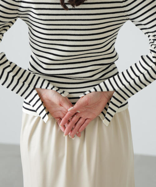 FREE'S MART（フリーズマート）の「◆〈洗える〉マシンウォッシャブルボトルネックリブニット（ニット/セーター・レディース・ホワイト/グレー/ピンク/ホワイト系その他・FREE）」の9枚目の写真