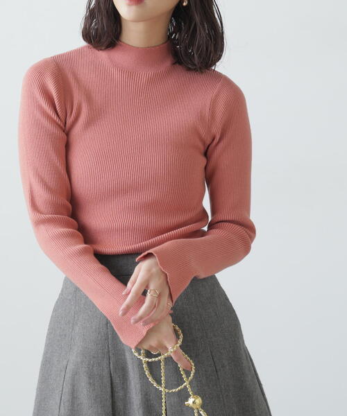 FREE'S MART（フリーズマート）の「◆〈洗える〉マシンウォッシャブルボトルネックリブニット（ニット/セーター・レディース・ホワイト/グレー/ピンク/ホワイト系その他・FREE）」の4枚目の写真