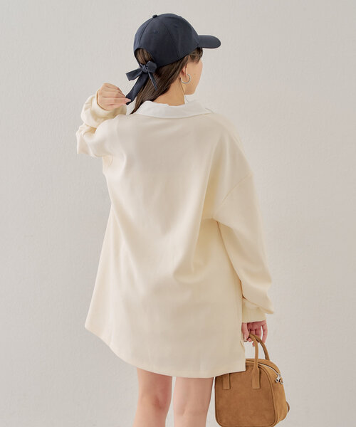 Chico（チコ）の「刺繍入りバックリボンキャップ（ハット・レディース・ベージュ/ネイビー/グレー・FREE）」の8枚目の写真