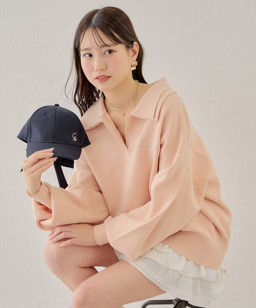 Chico（チコ）の「刺繍入りバックリボンキャップ（ハット・レディース・ベージュ/ネイビー/グレー・FREE）」の10枚目の写真