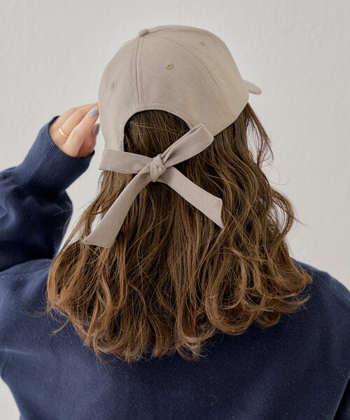 Chico（チコ）の「刺繍入りバックリボンキャップ（ハット・レディース・ベージュ/ネイビー/グレー・FREE）」の14枚目の写真