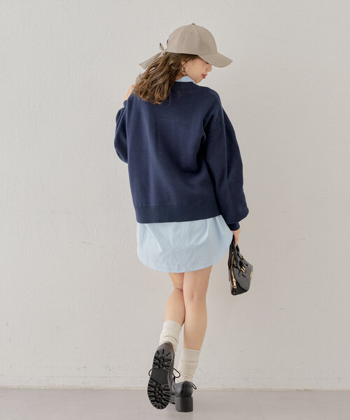 Chico（チコ）の「刺繍入りバックリボンキャップ（ハット・レディース・ベージュ/ネイビー/グレー・FREE）」の17枚目の写真