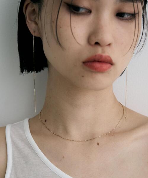 COCOSHNIK ONKITSCH(ココシュニックオンキッチュ)の「K10チェーンピアス ベネチアン(ピアス(両耳用)・レディース・その他1・00)」の9枚目の写真
