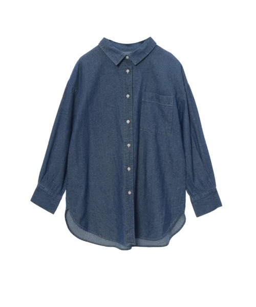 Edit Sheen(エディットシーン)の「長袖デニムシャツ(シャツ/ブラウス・レディース・インディゴブルー/ブラック・M)」の8枚目の写真