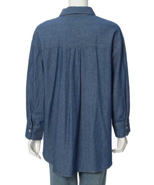 Edit Sheen(エディットシーン)の「長袖デニムシャツ(シャツ/ブラウス・レディース・インディゴブルー/ブラック・M)」の11枚目の写真