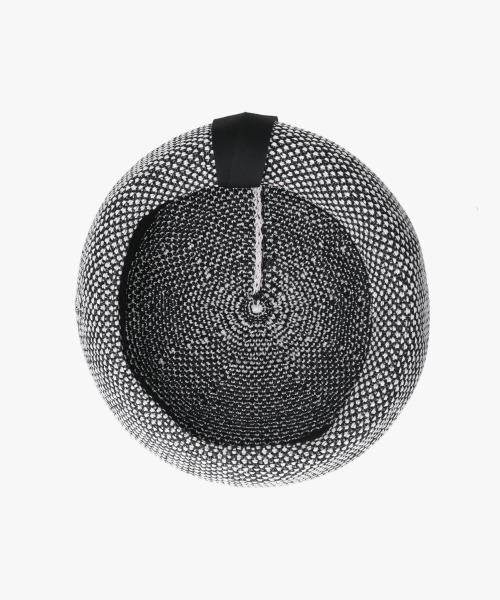 Chapeau d' O（シャポードオー）の「Chapeau d' O  TM Tweedy Beret / シャポードオー（ハンチング/ベレー帽・レディース・ホワイト/ブラック/ネイビー・M/57.5cm）」の17枚目の写真