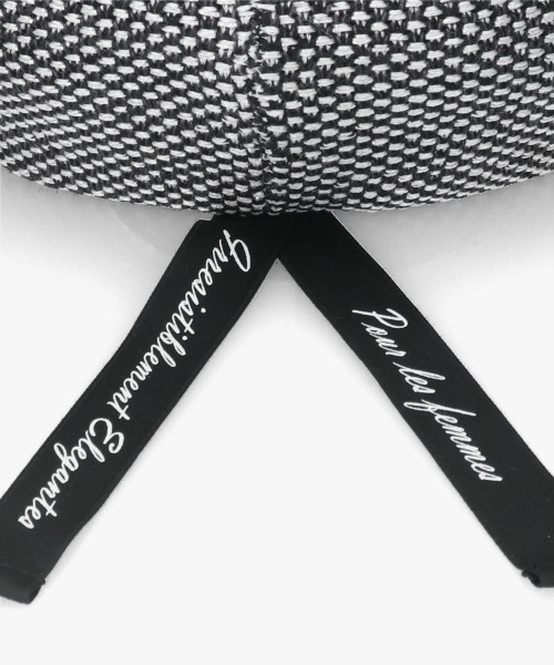 Chapeau d' O（シャポードオー）の「Chapeau d' O  TM Tweedy Beret / シャポードオー（ハンチング/ベレー帽・レディース・ホワイト/ブラック/ネイビー・M/57.5cm）」の14枚目の写真