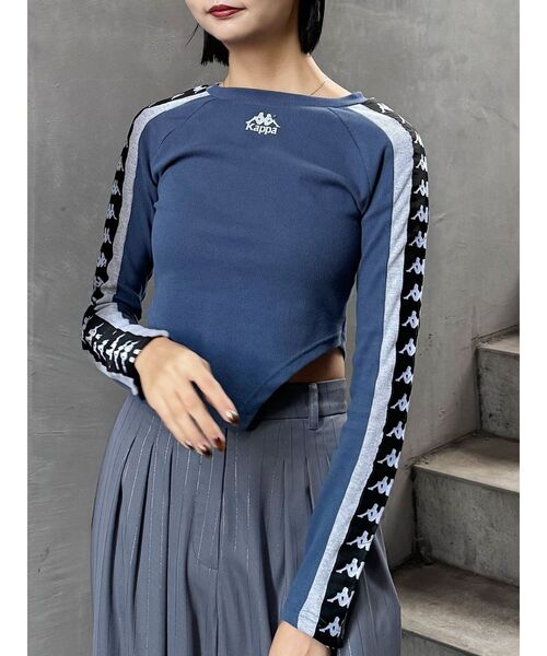 Kappa(カッパ)の「【Kappa】レオタードロゴロンT(Tシャツ/カットソー・レディース・ブラック/グレー/ブルー・FREE)」の3枚目の写真