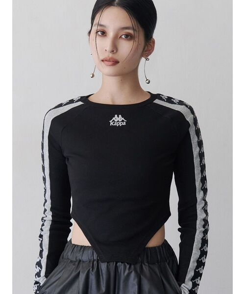 Kappa(カッパ)の「【Kappa】レオタードロゴロンT(Tシャツ/カットソー・レディース・ブラック/グレー/ブルー・FREE)」の2枚目の写真