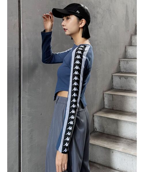 Kappa(カッパ)の「【Kappa】レオタードロゴロンT(Tシャツ/カットソー・レディース・ブラック/グレー/ブルー・FREE)」の21枚目の写真