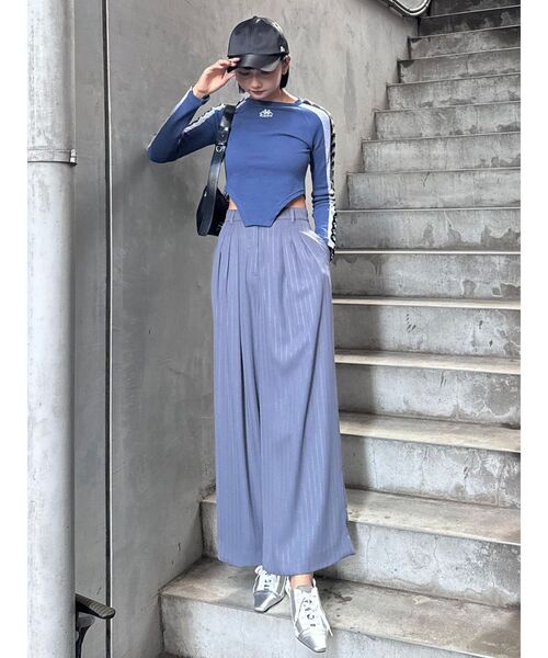 Kappa(カッパ)の「【Kappa】レオタードロゴロンT(Tシャツ/カットソー・レディース・ブラック/グレー/ブルー・FREE)」の22枚目の写真