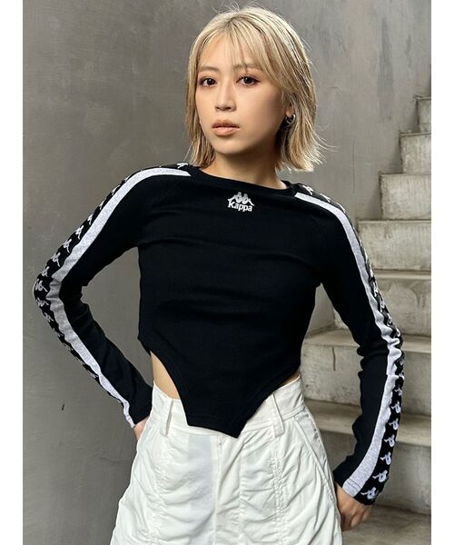 セール】【Kappa】レオタードロゴロンT（Tシャツ/カットソー