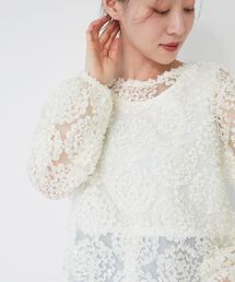 le.coeur blanc | 【手洗い可能】CHOKLATE PARIS モチーフレーストップス(Tシャツ/カットソー)