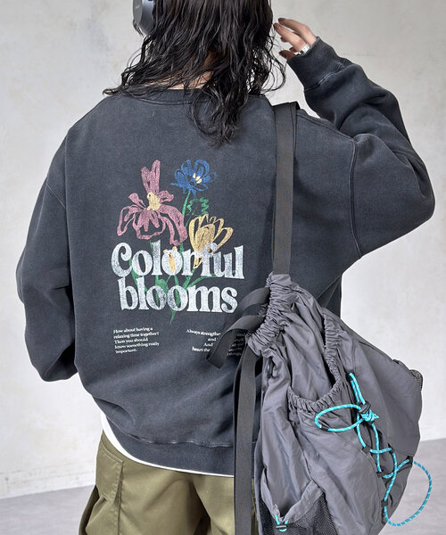 CPCM(シーピーシーエム)の「パウダー加工裏毛スウェット(Tシャツ/カットソー・レディース・ブラック系その他2/ブラック系その他3/ブラック系その他/グリーン/イエロー/ネイビー・LARGE/MEDIUM)」の2枚目の写真