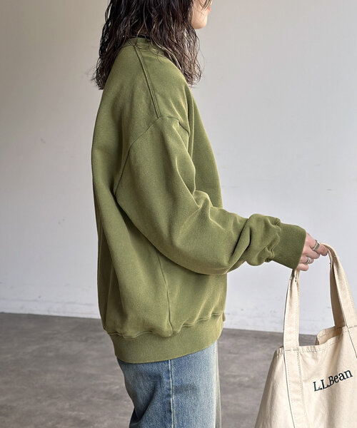 CPCM(シーピーシーエム)の「パウダー加工裏毛スウェット(Tシャツ/カットソー・レディース・ブラック系その他2/ブラック系その他3/ブラック系その他/グリーン/イエロー/ネイビー・LARGE/MEDIUM)」の9枚目の写真
