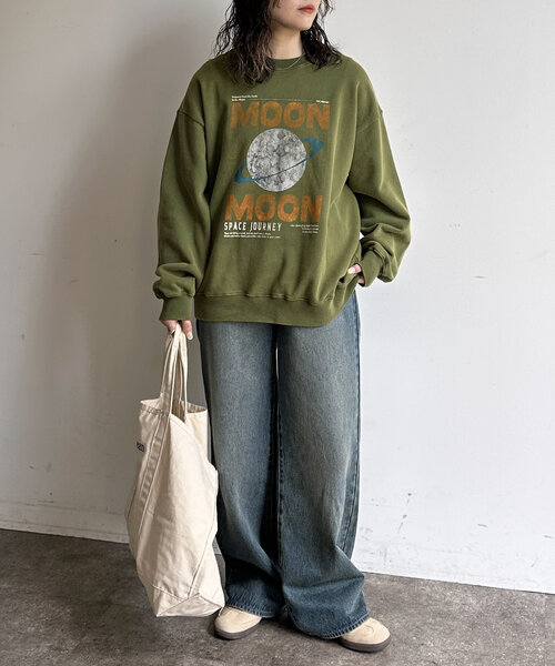 CPCM(シーピーシーエム)の「パウダー加工裏毛スウェット(Tシャツ/カットソー・レディース・ブラック系その他2/ブラック系その他3/ブラック系その他/グリーン/イエロー/ネイビー・LARGE/MEDIUM)」の11枚目の写真