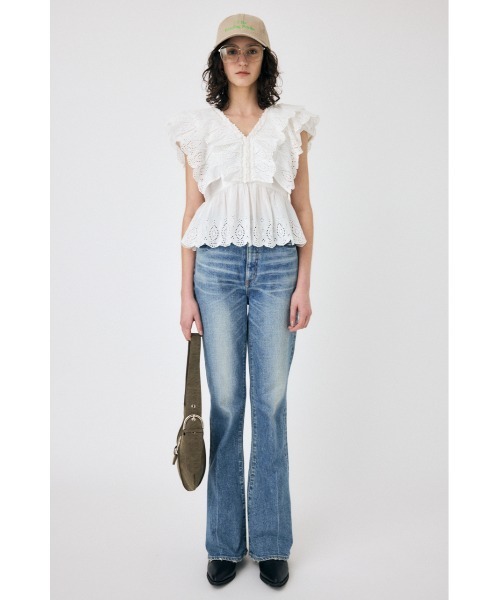 セール】EYELET CAPSLEEVE ブラウス（シャツ/ブラウス）｜MOUSSY