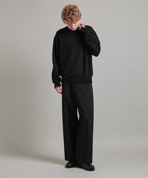 LOEFF＞ダメージ プルオーバー MEN'S（ニット/セーター）｜LOEFF
