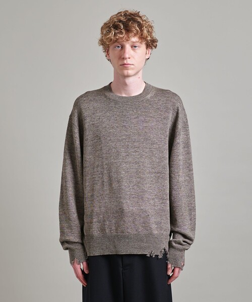 LOEFF＞ダメージ プルオーバー MEN'S（ニット/セーター）｜LOEFF