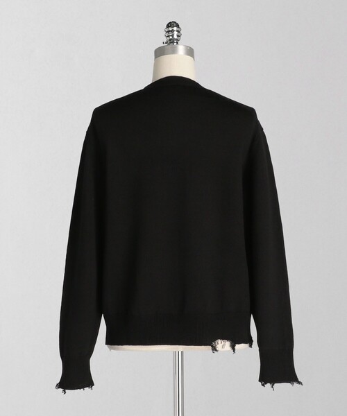 【shiro】LOEFF ダメージニット LOEFF＞ダメージ Vネック ニット プルオーバー（ニット/セーター