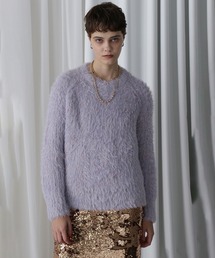 ROSE BUD（ローズバッド）の「LAME FEATHER KNIT PULLOVER（ニット/セーター）」