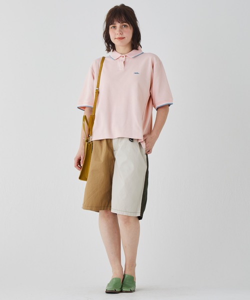 KRIFF MAYER Lady's Collection（クリフメイヤーレディースコレクション）の「【接触冷感】冷感リンクスカノコゆるポロ（ポロシャツ・レディース・ブラック/ネイビー/オフホワイト/カラフル/グリーン/ピンク・LARGE/MEDIUM）」の13枚目の写真