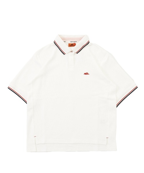 KRIFF MAYER Lady's Collection（クリフメイヤーレディースコレクション）の「【接触冷感】冷感リンクスカノコゆるポロ（ポロシャツ・レディース・ブラック/ネイビー/オフホワイト/カラフル/グリーン/ピンク・LARGE/MEDIUM）」の22枚目の写真