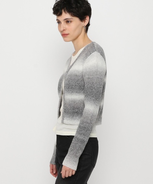 3.3 Field Trip （3.3フィールドトリップ）の「3.3 Field Trip／グラデボーダーカーデ（カーディガン/ボレロ・レディース・ブラック/ピンク・FREE）」の13枚目の写真