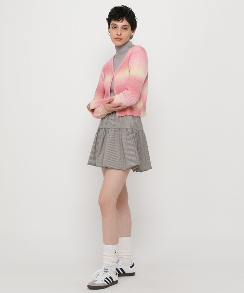 3.3 Field Trip （3.3フィールドトリップ）の「3.3 Field Trip／グラデボーダーカーデ（カーディガン/ボレロ・レディース・ブラック/ピンク・FREE）」の20枚目の写真