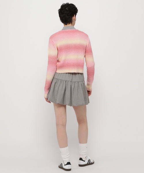 3.3 Field Trip （3.3フィールドトリップ）の「3.3 Field Trip／グラデボーダーカーデ（カーディガン/ボレロ・レディース・ブラック/ピンク・FREE）」の21枚目の写真