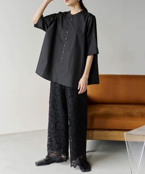 Libra Cue（リブラ キュー）の「フラワーレースストレートパンツ（その他パンツ・レディース・ホワイト/ブラック・FREE）」の17枚目の写真