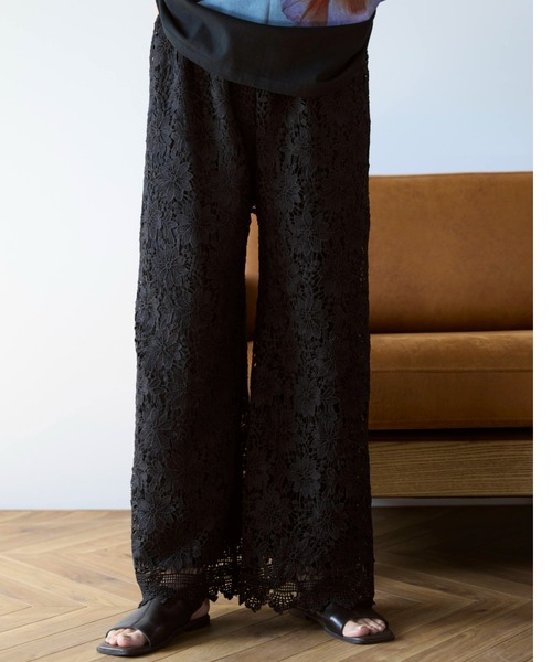 Libra Cue（リブラ キュー）の「フラワーレースストレートパンツ（その他パンツ・レディース・ホワイト/ブラック・FREE）」の22枚目の写真