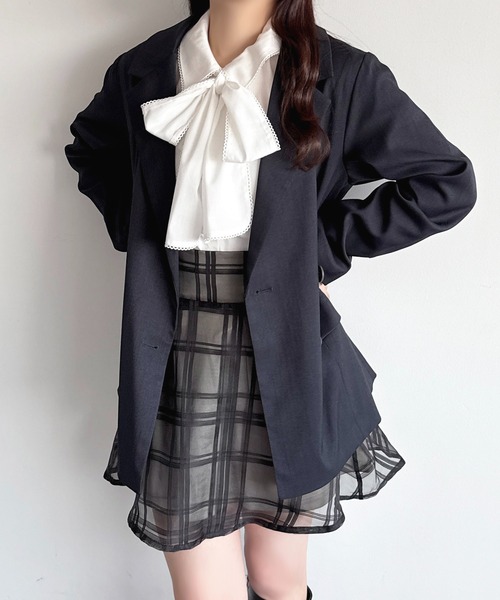 apres jour（アプレジュール）の「テーラードジャケット（テーラードジャケット・レディース・ブラウン系その他/グレイッシュベージュ/ネイビー/チャコールグレー・X-LARGE/フリー）」の15枚目の写真