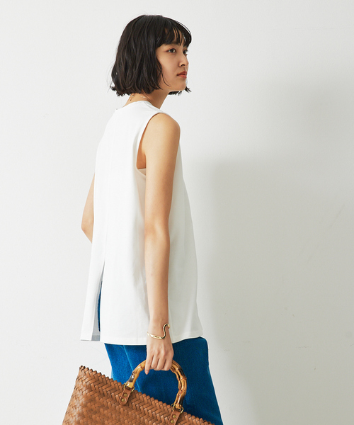 abahouse mavie（アバハウスマヴィ）の「フォトノースリ（Tシャツ/カットソー・レディース・ホワイト/チャコールグレー・フリー）」の22枚目の写真