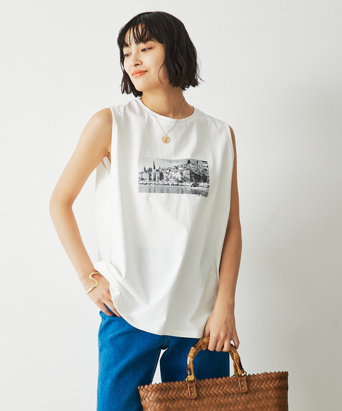 abahouse mavie（アバハウスマヴィ）の「フォトノースリ（Tシャツ/カットソー・レディース・ホワイト/チャコールグレー・フリー）」の21枚目の写真