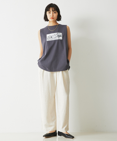 abahouse mavie（アバハウスマヴィ）の「フォトノースリ（Tシャツ/カットソー・レディース・ホワイト/チャコールグレー・フリー）」の18枚目の写真