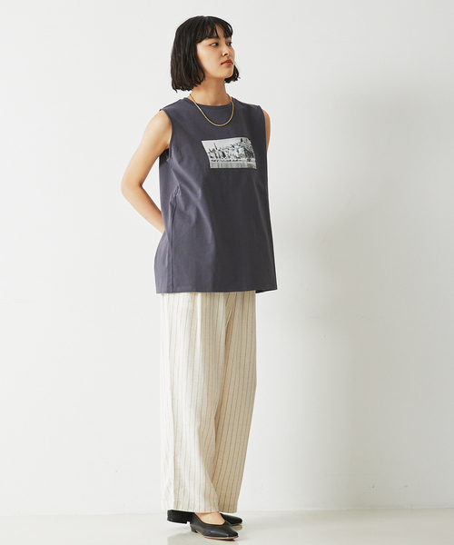 abahouse mavie（アバハウスマヴィ）の「フォトノースリ（Tシャツ/カットソー・レディース・ホワイト/チャコールグレー・フリー）」の17枚目の写真